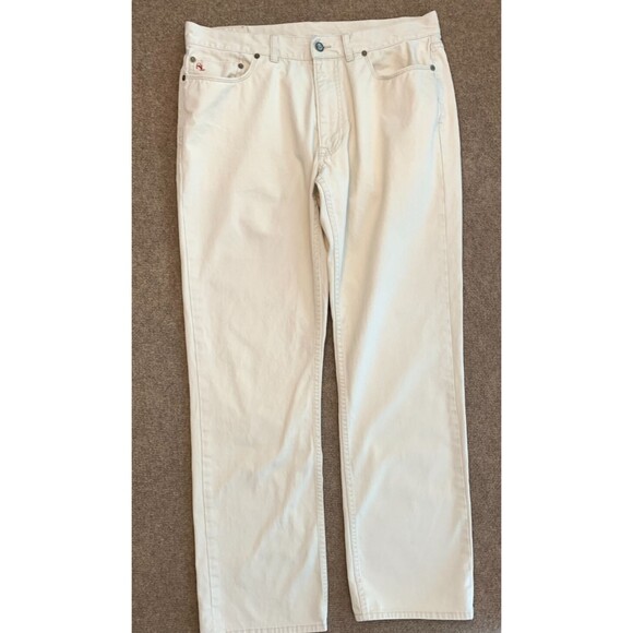 Polo Ralph Lauren Chino Pants Mens 35x32 Flat Front Khaki Straight Leg Preppy - Picture 1 of 8